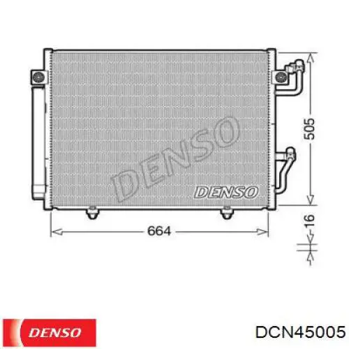 Радиатор кондиционера DCN45005 Denso