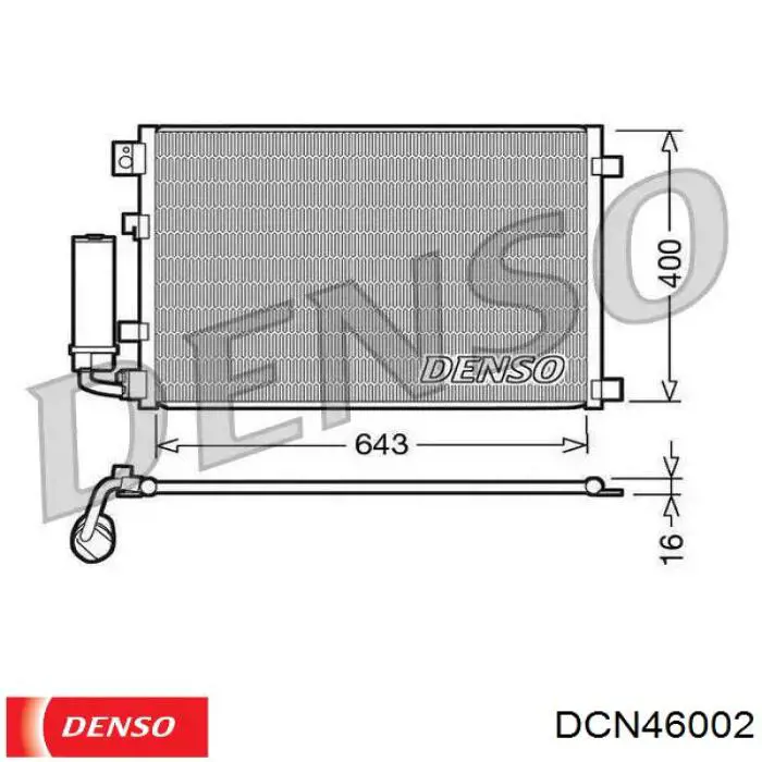 DCN46002 Denso радиатор кондиционера