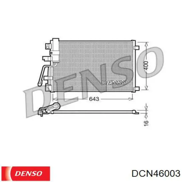 Радиатор кондиционера DCN46003 Denso