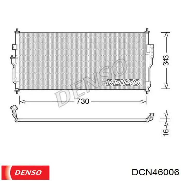 Радиатор кондиционера DCN46006 Denso