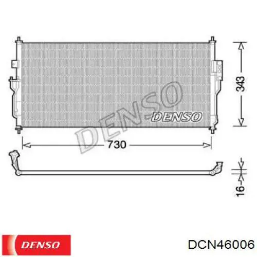 Конденсатор кондиционера Denso DCN46006 цена, от 123.85 USD