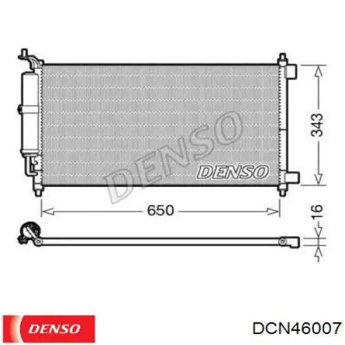 Радиатор кондиционера DCN46007 Denso