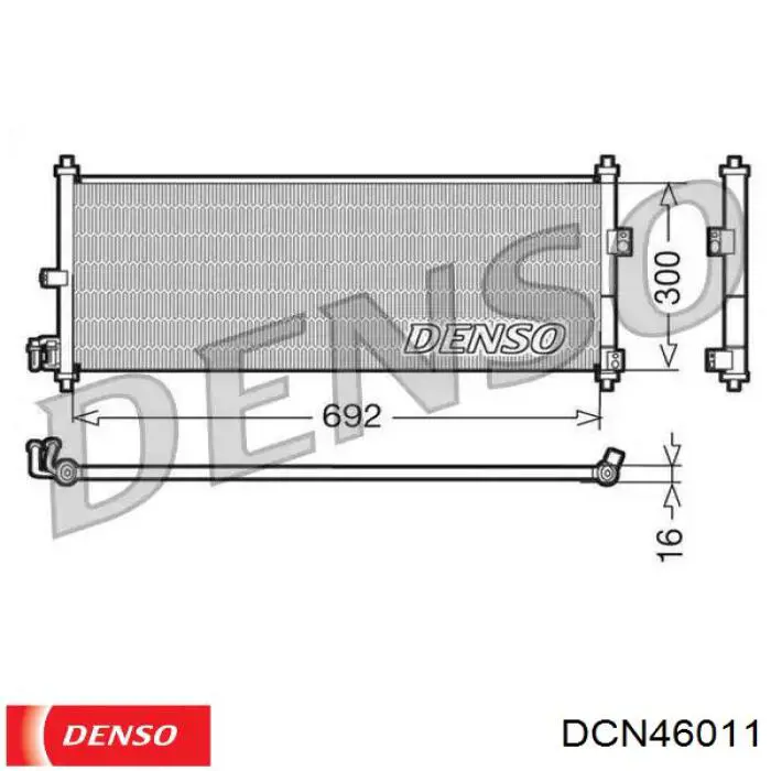 DCN46011 Denso радиатор кондиционера