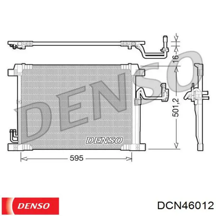 Радиатор кондиционера DCN46012 Denso