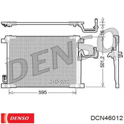 Конденсатор кондиционера Denso DCN46012 цена, от 155.52 USD