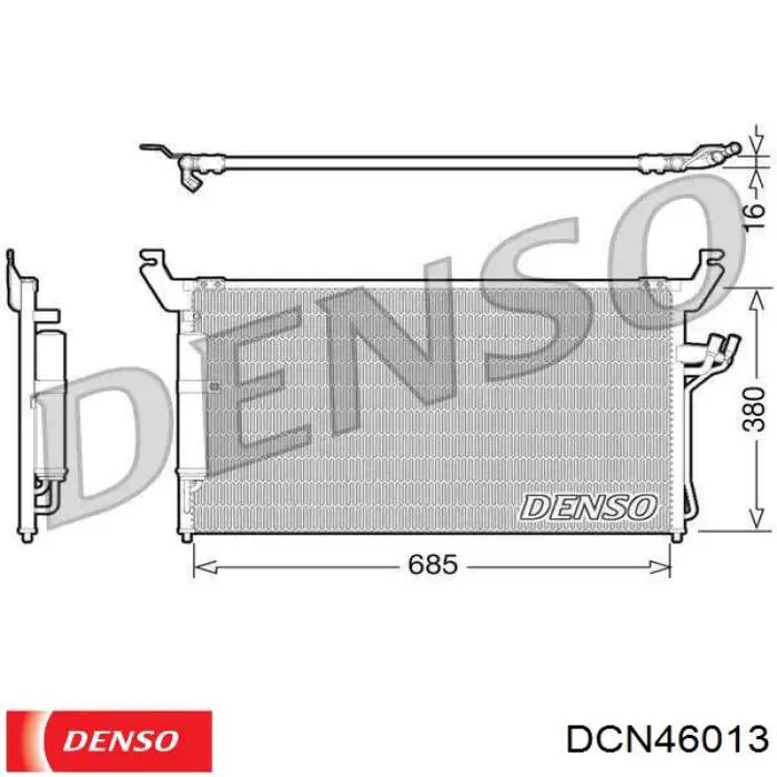 DCN46013 Denso радиатор кондиционера
