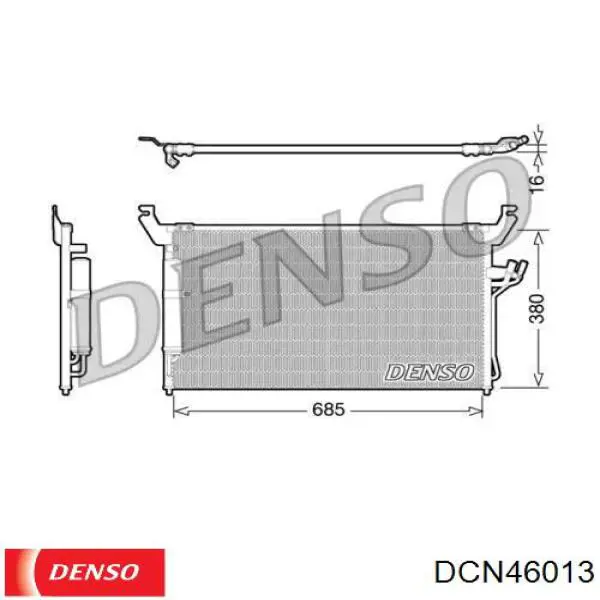 Конденсатор кондиционера Denso DCN46013 цена, от 152.20 USD