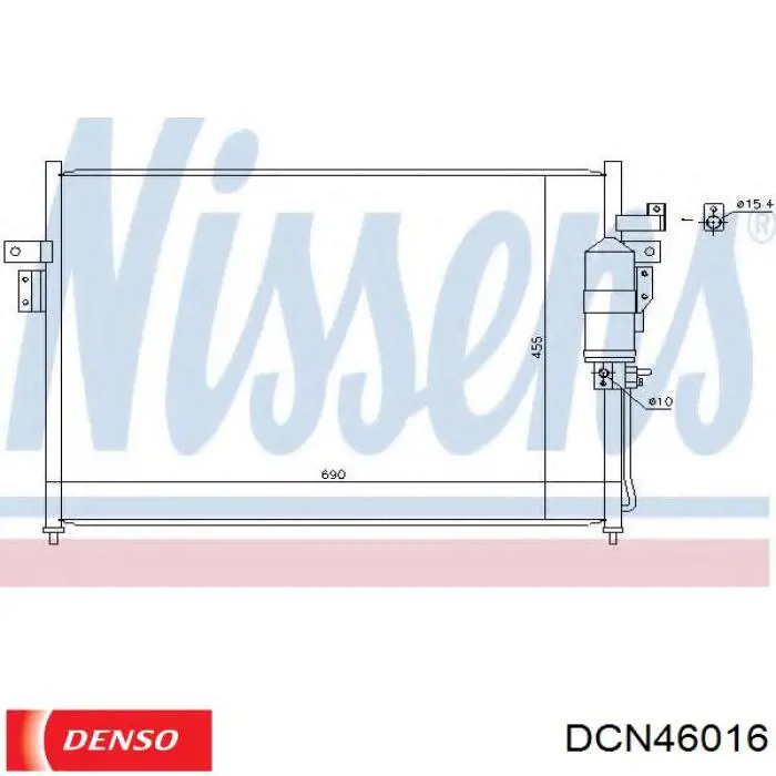 Конденсатор кондиционера Denso DCN46016 цена, от 109.21 USD