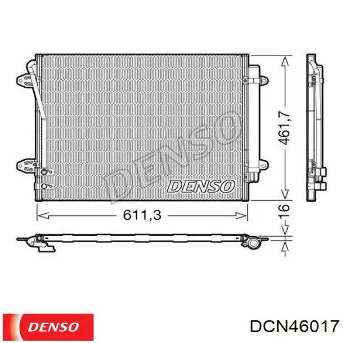 DCN46017 Denso радиатор кондиционера