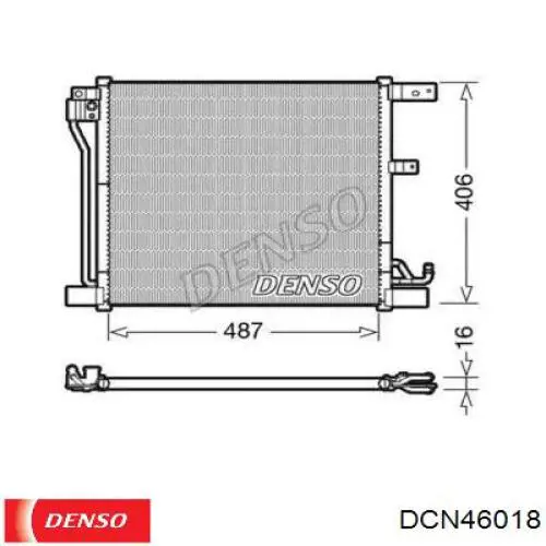 DCN46018 Denso радиатор кондиционера
