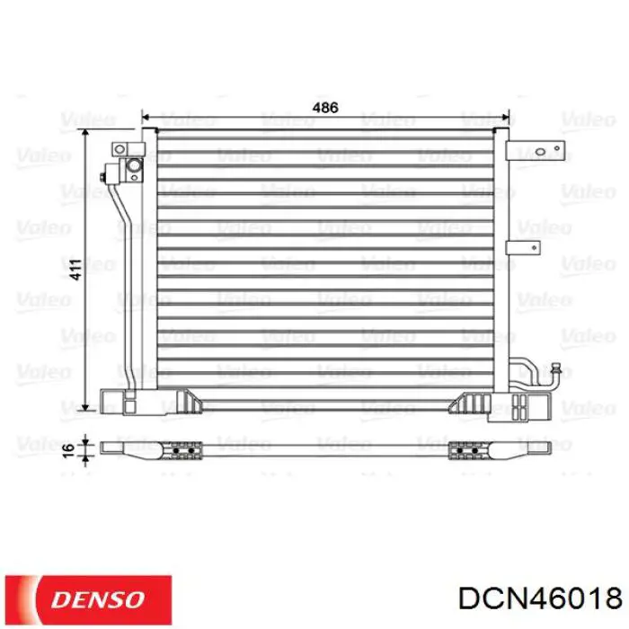Купить DCN46018 Denso Радиатор системы охлаждения кондиционера