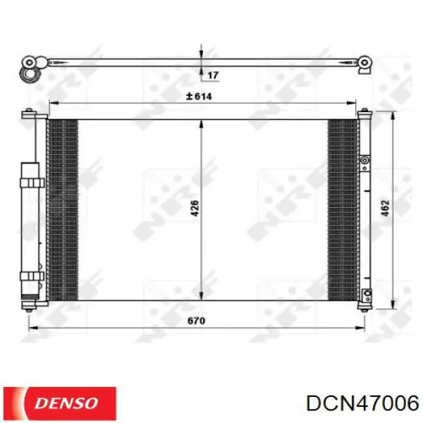 Купить DCN47006 Denso Радиатор системы охлаждения кондиционера