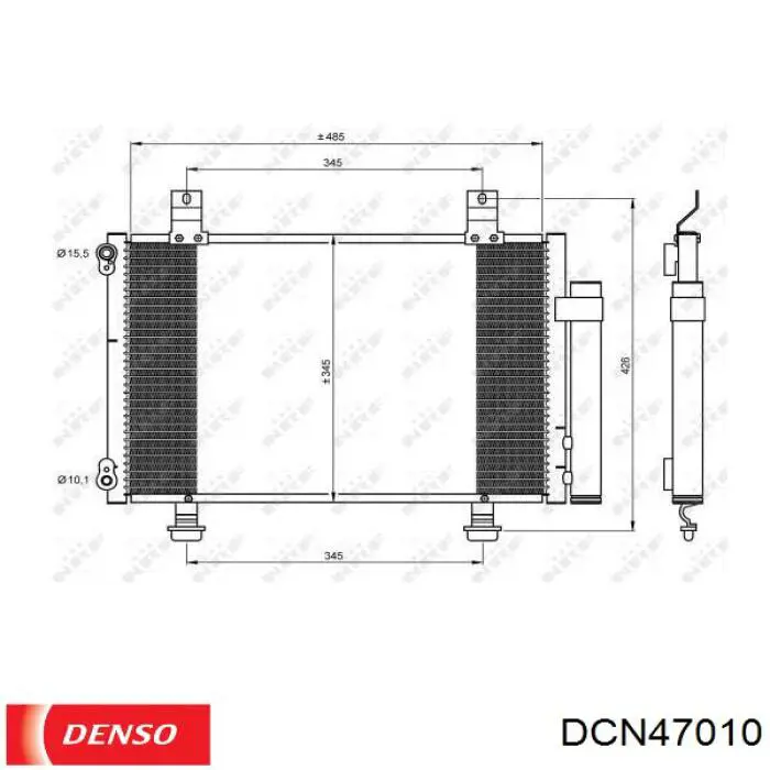 Condensador aire acondicionado DCN47010 Denso