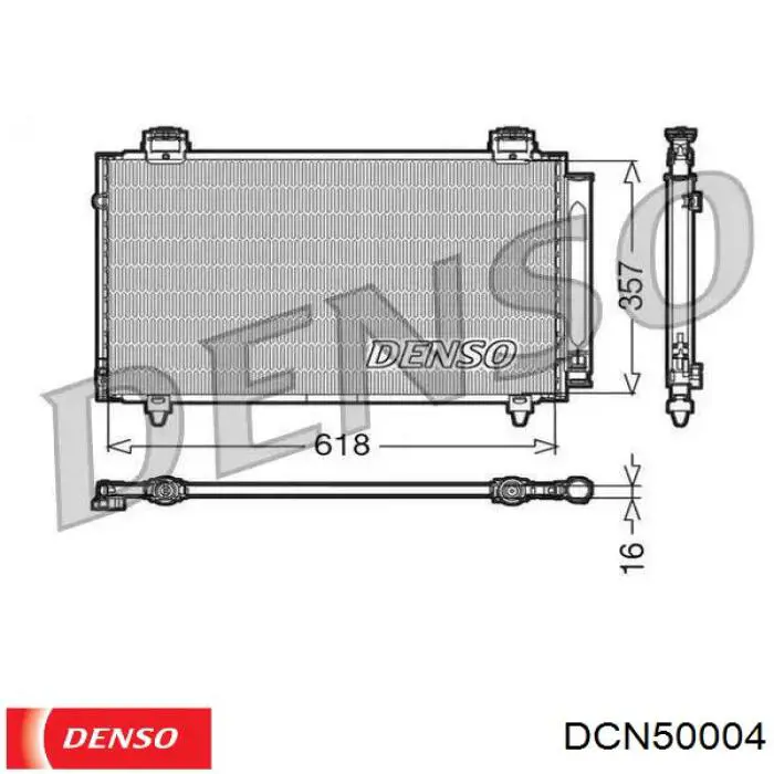 Радиатор кондиционера DCN50004 Denso