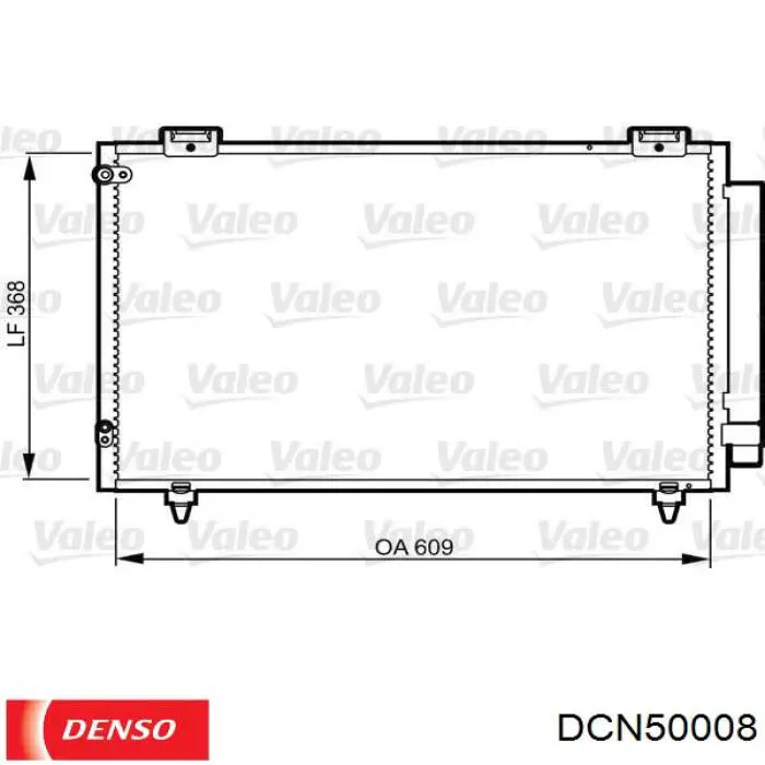 Радиатор кондиционера DCN50008 Denso