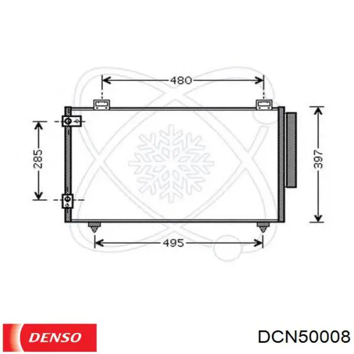 Конденсатор кондиционера Denso DCN50008 цена, от 65.95 USD