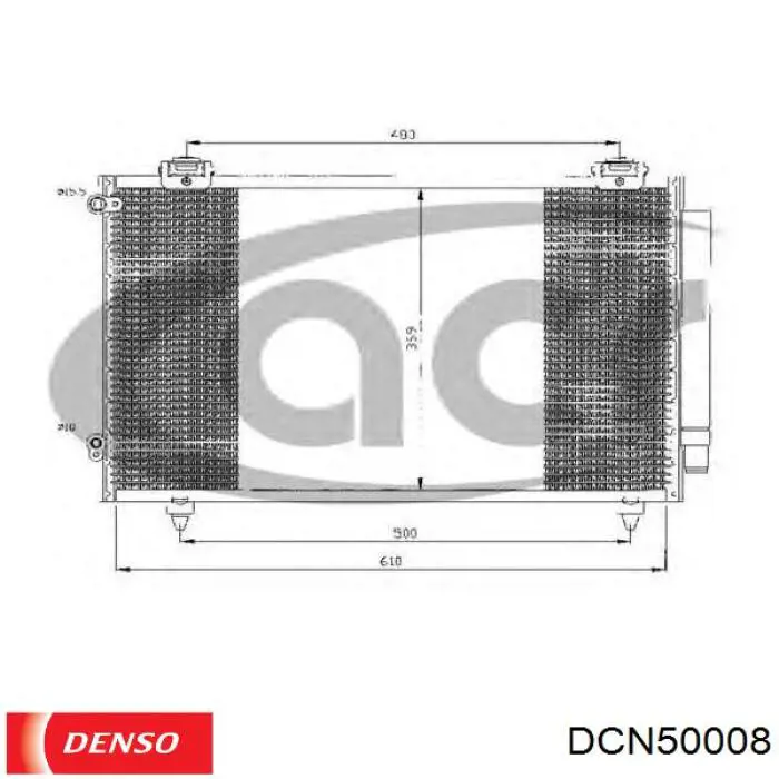 Радиатор кондиционера DCN50008 Denso