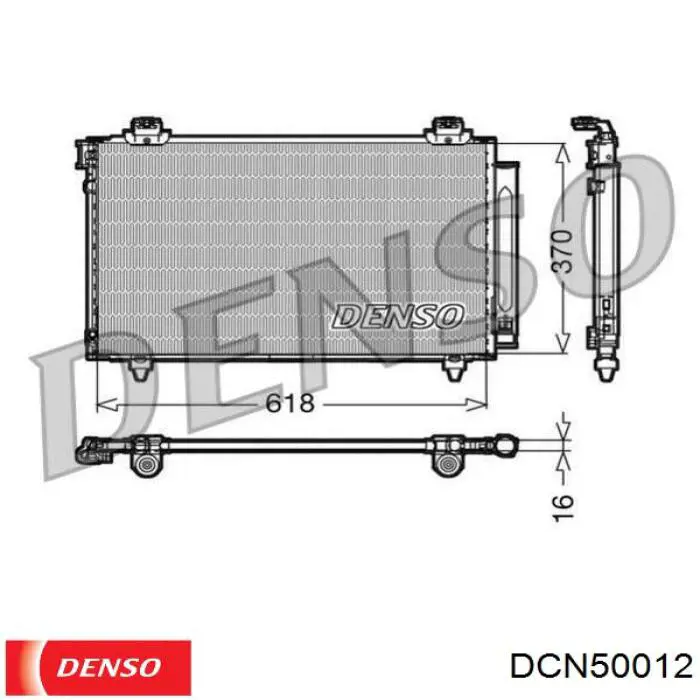 Радиатор кондиционера DCN50012 Denso