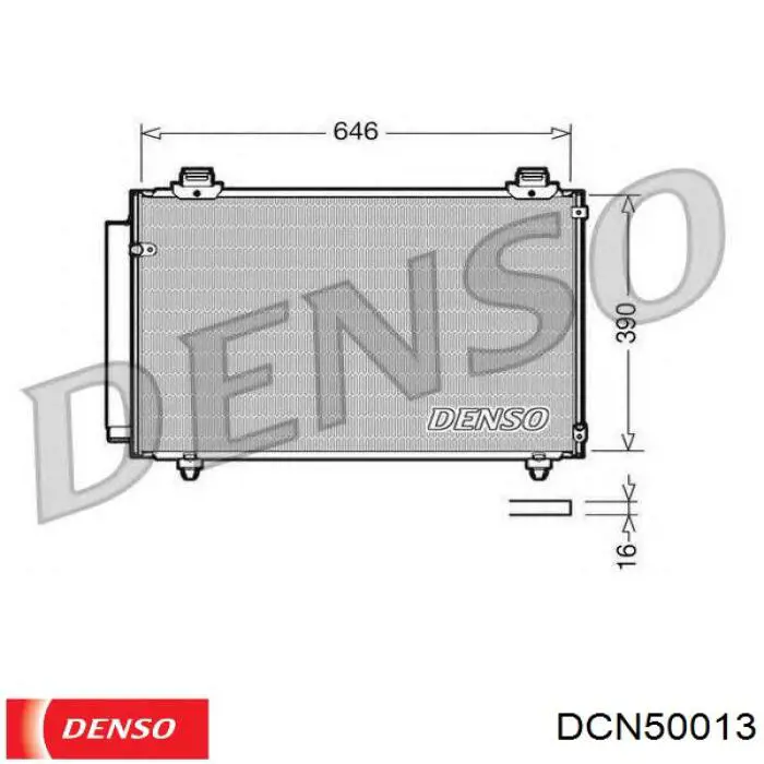 DCN50013 Denso радиатор кондиционера