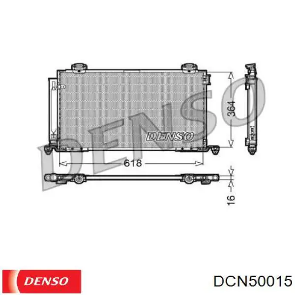 Купить DCN50015 Denso Радиатор системы охлаждения кондиционера