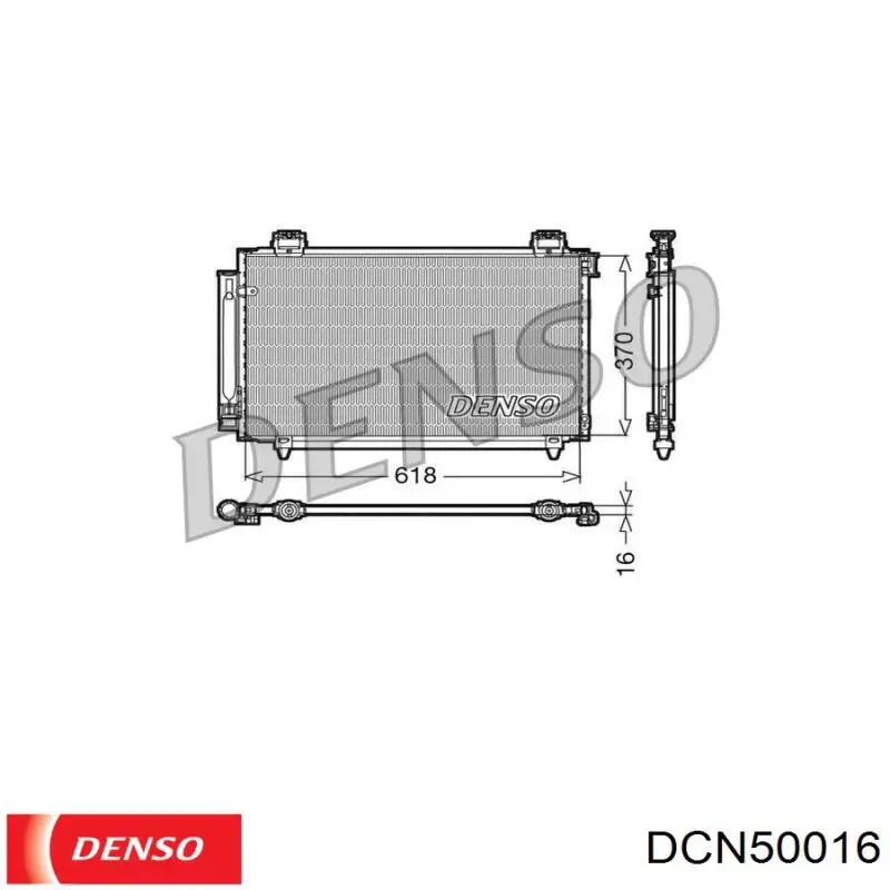 DCN50016 Denso радиатор кондиционера