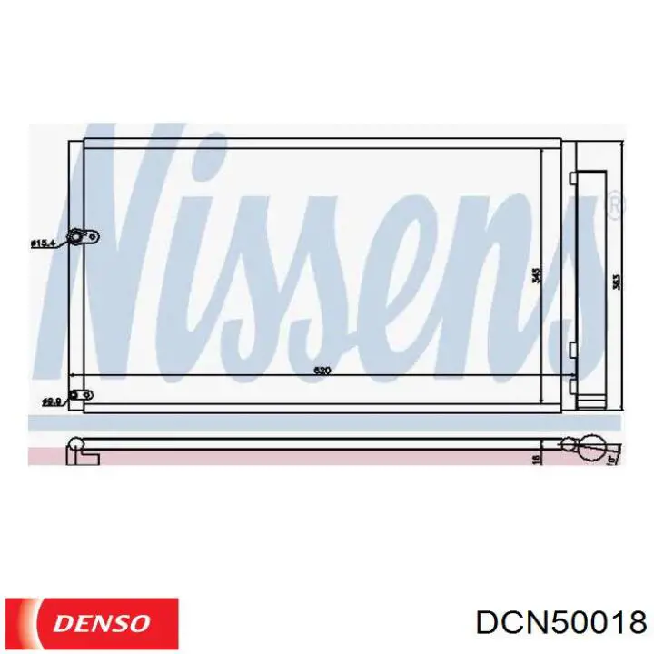 Condensador aire acondicionado DCN50018 Denso