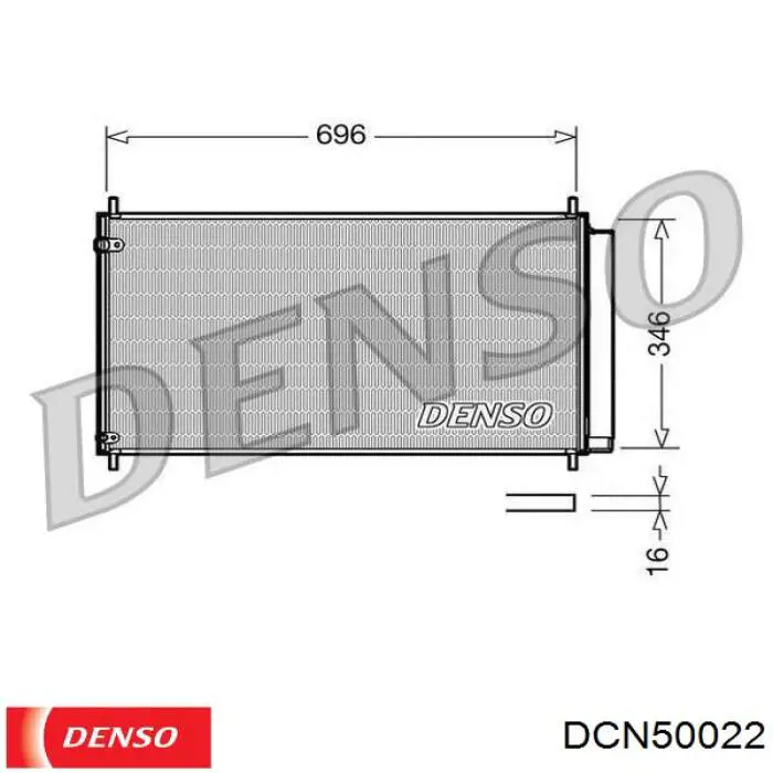 Радиатор кондиционера DCN50022 Denso