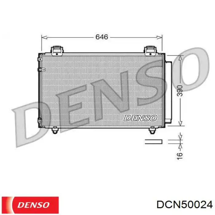 DCN50024 Denso радиатор кондиционера