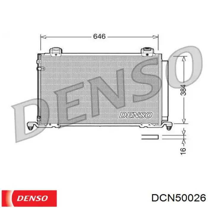 DCN50026 Denso радиатор кондиционера