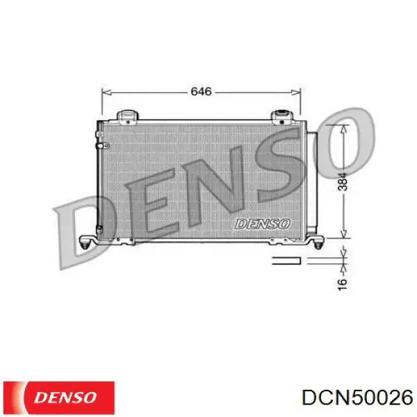 Радиатор кондиционера DCN50026 Denso