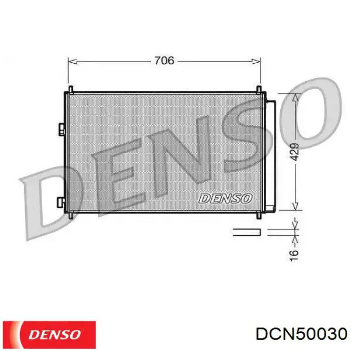 Радиатор кондиционера DCN50030 Denso