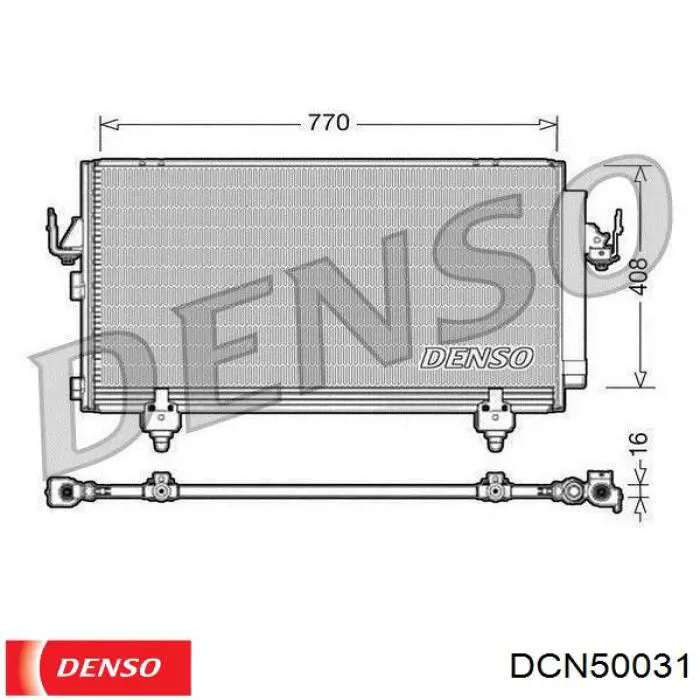 DCN50031 Denso радиатор кондиционера