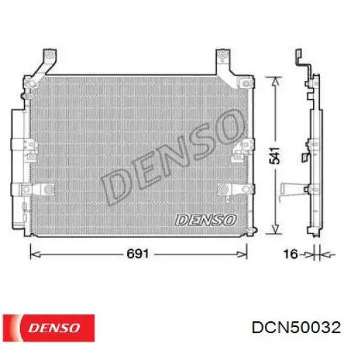 Купить DCN50032 Denso Радиатор системы охлаждения кондиционера