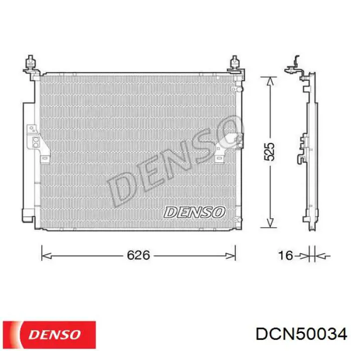 Радиатор кондиционера DCN50034 Denso