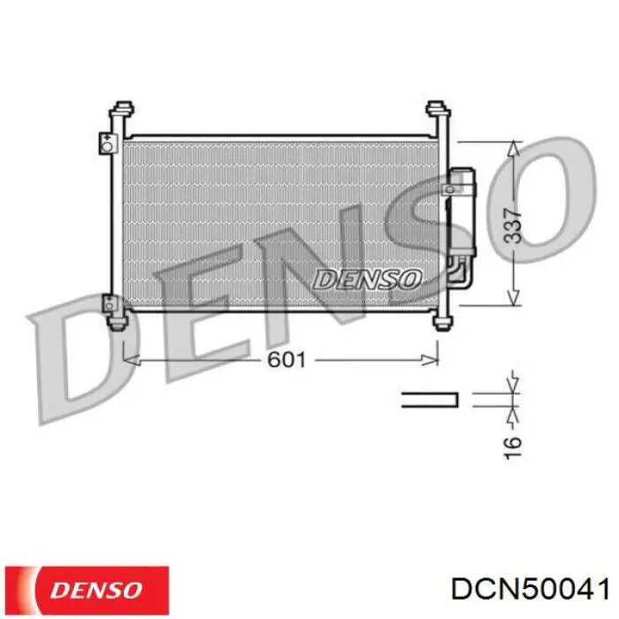 Радиатор охлаждения кондиционера Denso DCN50041