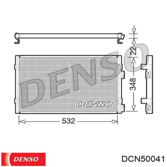 Радиатор кондиционера DCN50041 Denso