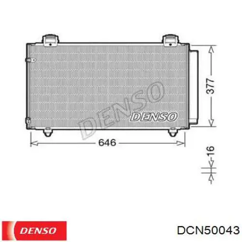 Condensador aire acondicionado DCN50043 Denso