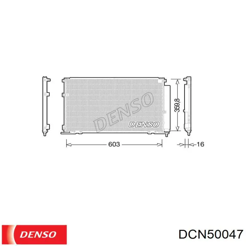 DCN50047 Denso радиатор кондиционера