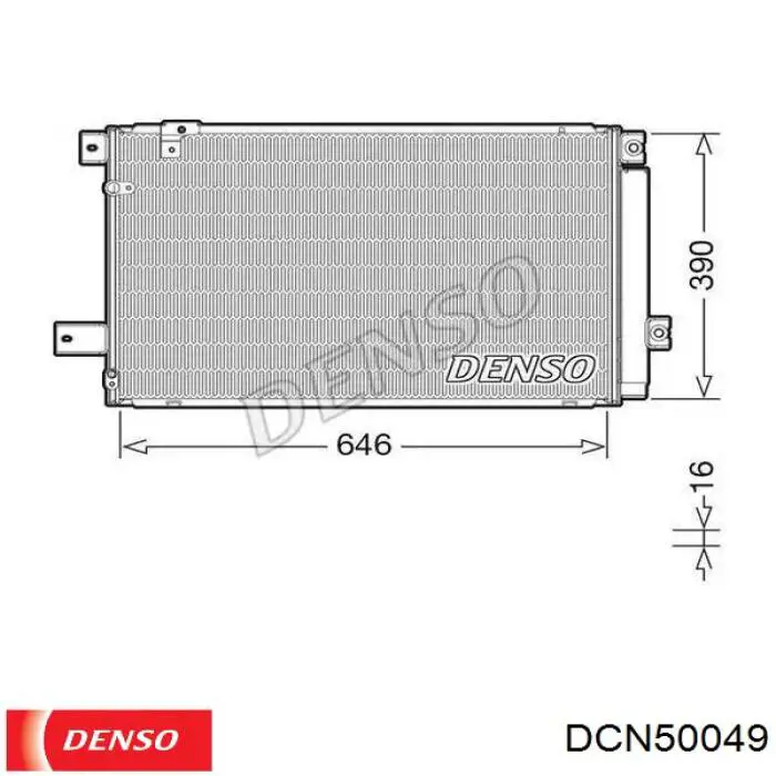 Радиатор кондиционера DCN50049 Denso