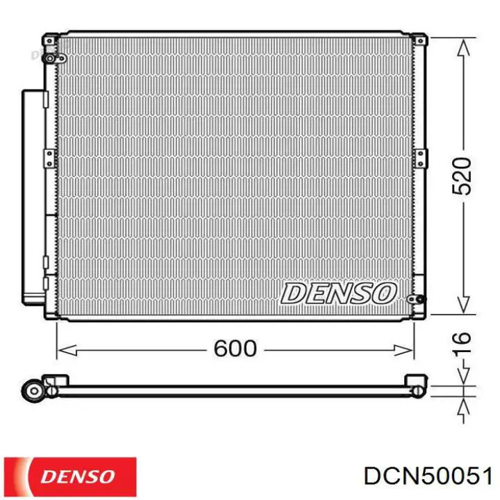 DCN50051 Denso радиатор кондиционера