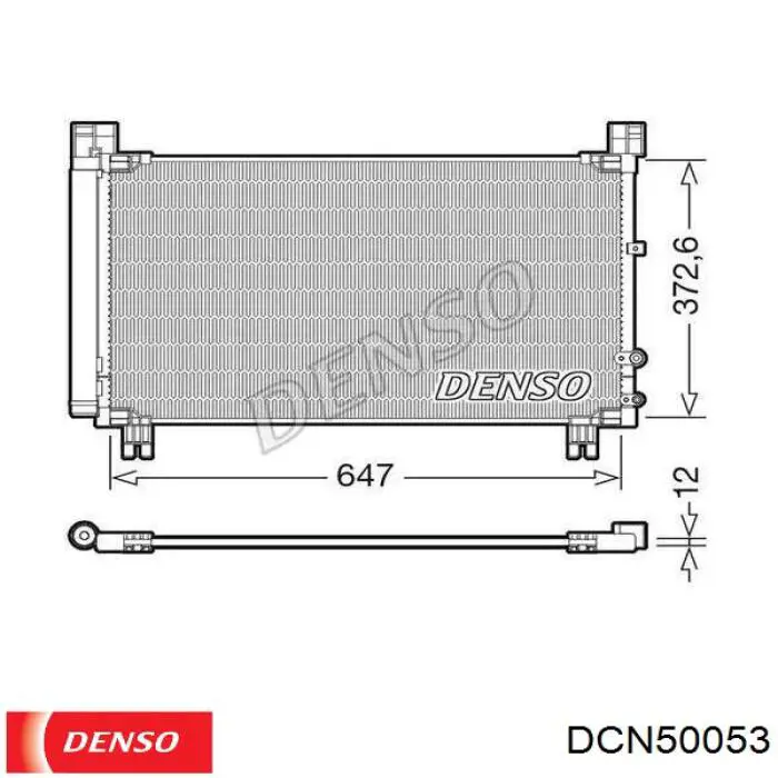 Конденсатор кондиционера Denso DCN50053 цена, от 113.16 USD