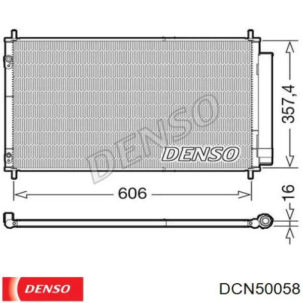 Радиатор кондиционера DCN50058 Denso