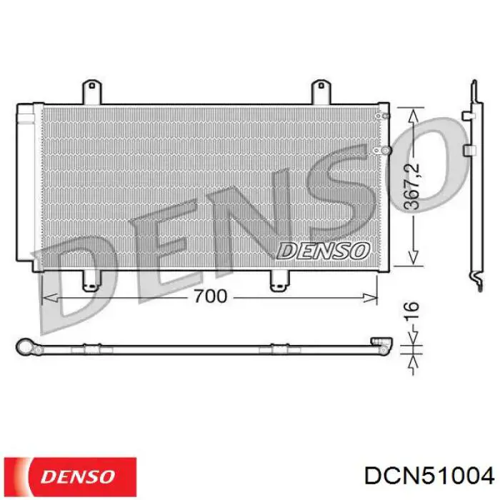 DCN51004 Denso радиатор кондиционера