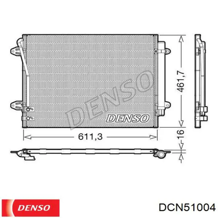 Конденсатор кондиционера Denso DCN51004 цена, от 103.42 USD