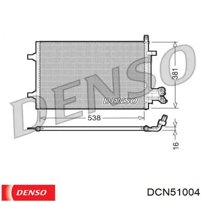 Купить DCN51004 Denso Радиатор системы охлаждения кондиционера