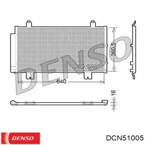 Condensador aire acondicionado DCN51005 Denso