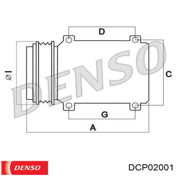 Compresor de aire acondicionado DCP02001 Denso