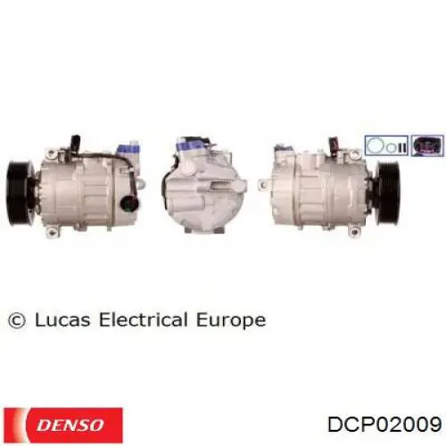 DCP02009 Denso Компрессор хладагента
