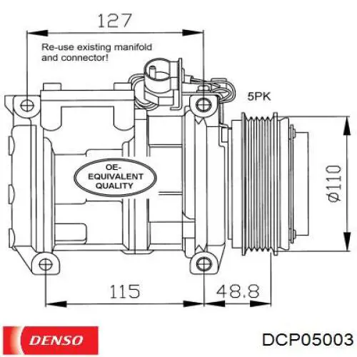 Купить DCP05003 Denso Компрессор климатической установки