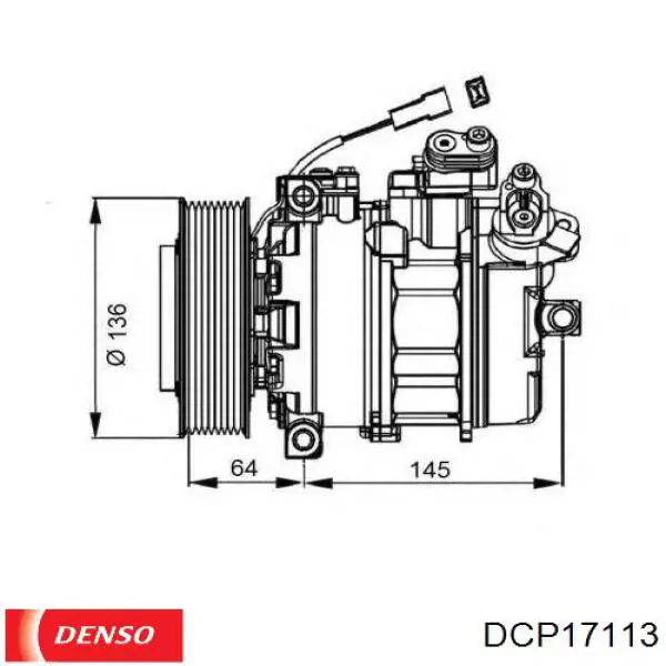 Compresor de aire acondicionado DCP17113 Denso